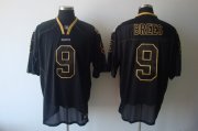 Wholesale Cheap Saints #9 Drew Brees Lights Out Black Stitched NFL Jersey