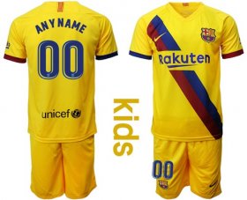 Wholesale Cheap Barcelona Personalized Away Kid Soccer Club Jersey