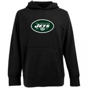 Wholesale Cheap Antigua New York Jets Signature Pullover Hoodie Black