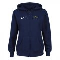 Wholesale Cheap Nike San Diego Chargers Ladies Tailgater Full Zip Hoodie Blue