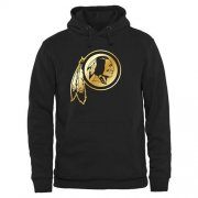 Wholesale Cheap Men's Washington Redskins Pro Line Black Gold Collection Pullover Hoodie