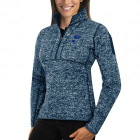 Wholesale Cheap St. Louis Blues Antigua Women\'s Fortune 1/2-Zip Pullover Sweater Royal