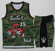 Wholesale Cheap Men's Toronto Raptors #15 Vince Carter Revolution 30 Swingman New Camo Jersey With Shorts