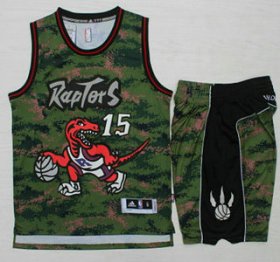 Wholesale Cheap Men\'s Toronto Raptors #15 Vince Carter Revolution 30 Swingman New Camo Jersey With Shorts