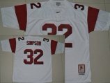 Wholesale Cheap USC Trojans #32 O.J Simpson White Throwback Jersey