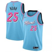 Wholesale Cheap Men's Miami Heat #25 Kendrick Nunn Blue Basketball Swingman City Edition 2019-20 Jersey