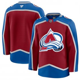 Men\'s Colorado Avalanche Blank Burgundy 2024-25 Home Stitched Jersey