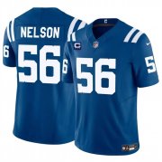 Cheap Men's Indianapolis Colts #56 Quenton Nelson Blue 2024 F.U.S.E. With 4-Star C Patch Vapor Limited Stitched Football Jersey