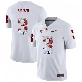 Wholesale Cheap Washington State Cougars 3 Daniel Isom White Fashion College Football Jersey