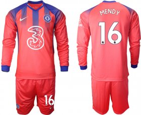 Wholesale Cheap Men 2021 Chelsea away Long sleeve 16 soccer jerseys