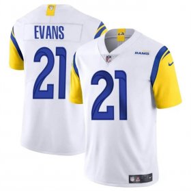 Cheap Men\'s Los Angeles Rams #21 Zach Evans White 2024 Vapor Untouchable Stitched Football Jersey