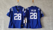 Cheap Women's Indianapolis Colts #28 Jonathan Taylor Blue 2024 F.U.S.E. Vapor Stitched Jersey(Run Small)