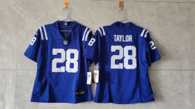 Cheap Women\'s Indianapolis Colts #28 Jonathan Taylor Blue 2024 F.U.S.E. Vapor Stitched Jersey(Run Small)