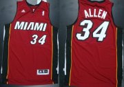 Wholesale Cheap Miami Heat #34 Ray Allen Revolution 30 Swingman Red Jersey