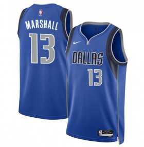 Men\'s Dallas Mavericks #13 Naji Marshall Blue 2024 Icon Edition Stitched Basketball Jersey