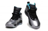 Wholesale Cheap Womens Air Jordan 10 Lady Liberty Silver/Black-blue