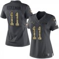 Wholesale Cheap Nike Patriots #11 Julian Edelman Black Women's Stitched NFL Limited 2016 Salute to Service Jersey