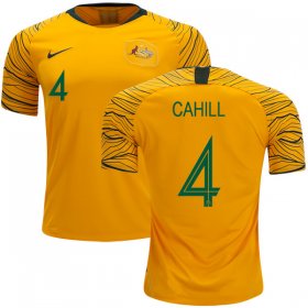 Wholesale Cheap Australia #4 Cahill Home Soccer Country Jersey