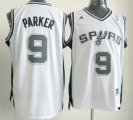 Wholesale Cheap San Antonio Spurs #9 Tony Parker Revolution 30 Swingman White Jersey