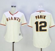 Wholesale Cheap Giants #12 Joe Panik Cream Women's Home Stitched MLB Jersey