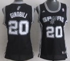 Wholesale Cheap San Antonio Spurs #20 Manu Ginobili Black Womens Jersey