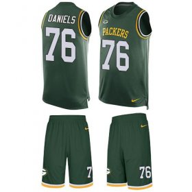 Wholesale Cheap Nike Packers #76 Mike Daniels Green Team Color Men\'s Stitched NFL Limited Tank Top Suit Jersey