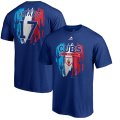 Wholesale Cheap Chicago Cubs #17 Kris Bryant Majestic 2019 Spring Training Big & Tall Name & Number T-Shirt Royal