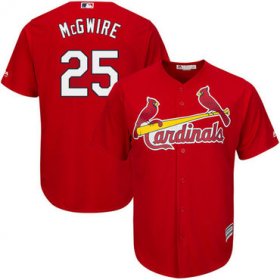 Cheap Men\'s St Louis Cardinals #25 Mark McGwire Red Cool Base Stitched Baseball Jersey