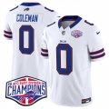 Cheap Men's Buffalo Bills #0 Keon Coleman White F.U.S.E. 2024 AFC East Division Champions Vapor Limited Stitched Football Jersey