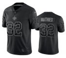 Wholesale Cheap Men's New Orleans Saints #32 Tyrann Mathieu Black Reflective Limited Stitched Football Jersey