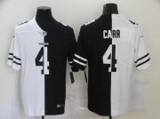 Wholesale Cheap Men's Las Vegas Raiders #4 Derek Carr White Black Peaceful Coexisting 2020 Vapor Untouchable Stitched NFL Nike Limited Jersey