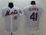 Wholesale Cheap Mets #41 Tom Seaver White(Blue Strip) Flexbase Authentic Collection Stitched MLB Jersey