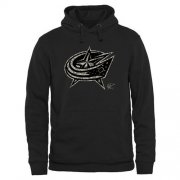 Wholesale Cheap Men's Columbus Blue Jackets Black Rink Warrior Pullover Hoodie