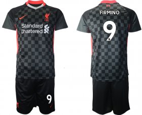 Wholesale Cheap Men 2020-2021 club Liverpool Second away 9 black Soccer Jerseys