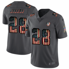 Wholesale Cheap Raiders #28 Josh Jacobs Nike 2018 Salute to Service Retro USA Flag Limited NFL Jersey