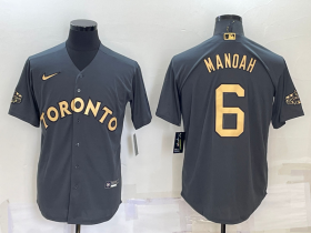 Wholesale Men\'s Toronto Blue Jays #6 Alek Manoah Grey 2022 All Star Stitched Cool Base Nike Jersey