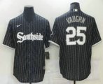 Wholesale Cheap Men's Chicago White Sox #25 Sam Abbott Black 2021 City Connect Stitched MLB Cool Base Nike Jersey