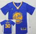 Wholesale Cheap Men's Golden State Warriors #30 Stephen Curry Revolution 30 Swingman 2014 New Blue Short-Sleeved Jersey