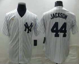 Wholesale Cheap Men\'s New York Yankees #44 Reggie Jackson White Throwback Stitched MLB Cool Base Nike Jersey