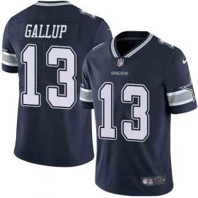 Wholesale Cheap Nike Men\'s Dallas Cowboys 13 Michael Gallup Navy Vapor Untouchable Limited Jersey