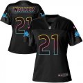 Wholesale Cheap Nike Lions #21 Tracy Walker Black Women's NFL Fashion Game Jersey