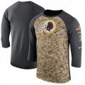 Wholesale Cheap Men's Washington Redskins Nike Camo Anthracite Salute to Service Sideline Legend Performance Three-Quarter Sleeve T-Shirt