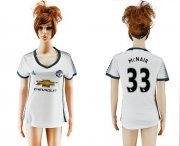 Wholesale Cheap Women's Manchester United #33 McNAIR Sec Away Soccer Club Jersey