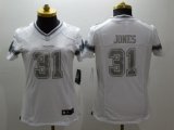 Wholesale Cheap Nike Cowboys #31 Byron Jones White Women's Stitched NFL Limited Platinum Jersey