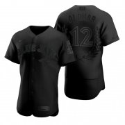 Wholesale Cheap Toronto Blue Jays #12 Roberto Alomar Men's Nike Black MLB MVP Limited Player Edition Jersey