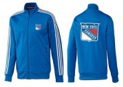 Wholesale Cheap NHL New York Rangers Zip Jackets Blue-3