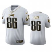 Wholesale Cheap Philadelphia Eagles #86 Zach Ertz Men's Nike White Golden Edition Vapor Limited NFL 100 Jersey