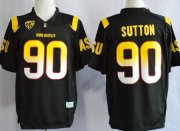 Wholesale Cheap Arizona State Sun Devis #90 Will Sutton 2013 Black Jersey