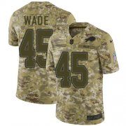 Wholesale Cheap Nike Bills #45 Christian Wade Camo Men's Stitched NFL Limited 2018 Salute To Service Jersey