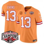 Cheap Men's Tampa Bay Buccaneers #13 Mike Evans Orange F.U.S.E. 2024 NFC South Champions With 4-Star C Patch Limited Stitched Jersey